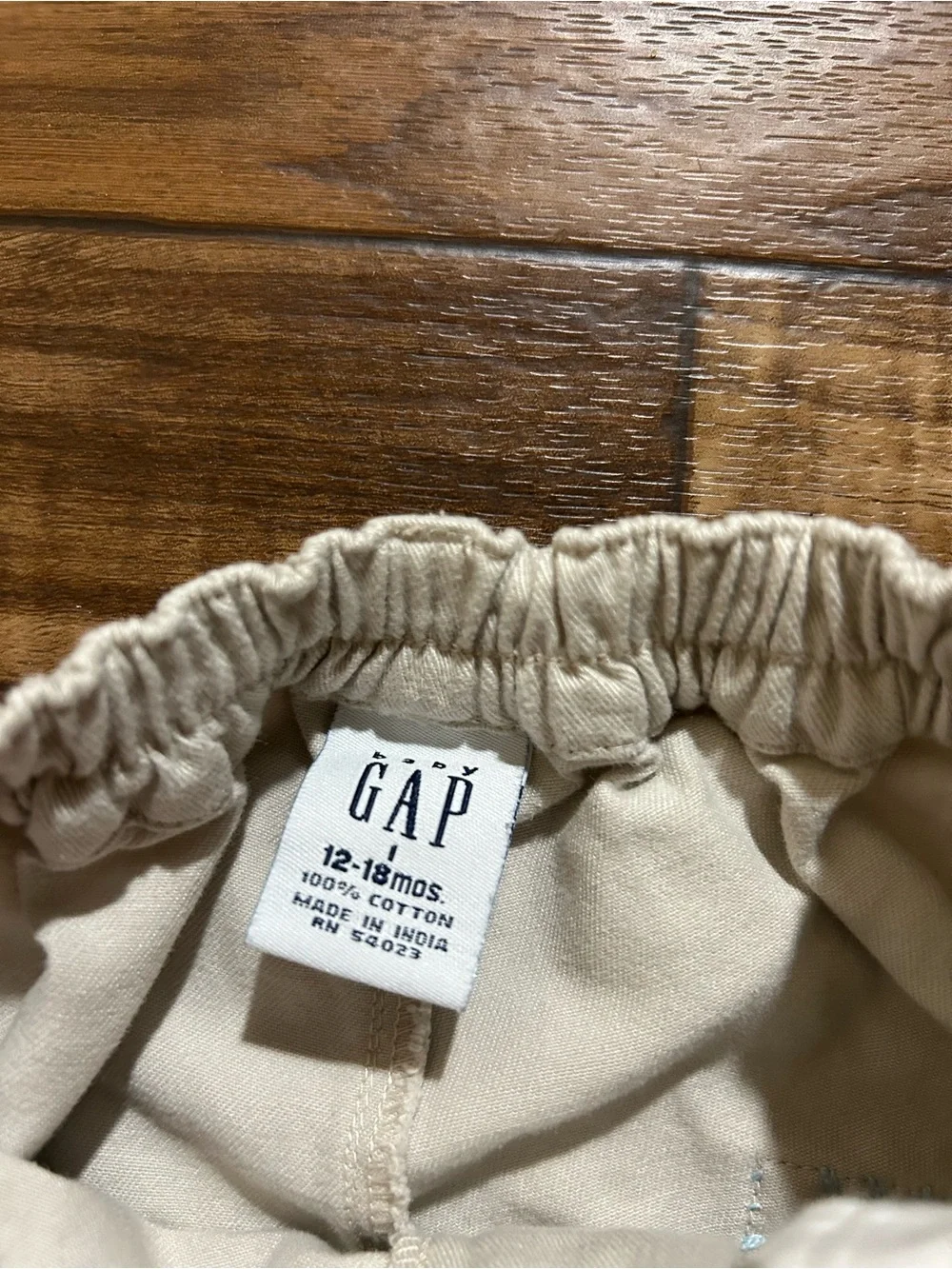 GAP Cream Girls Floral Patch Pants